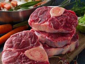 Rumba Meats Beef Hindshank on Cutting Board