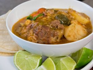 Oxtail Stew Recipe Plated with Lime