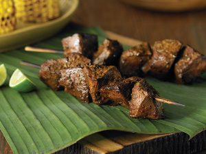 Cubed Anticuchos on a Stick: Beef Heart Kabobs Recipe