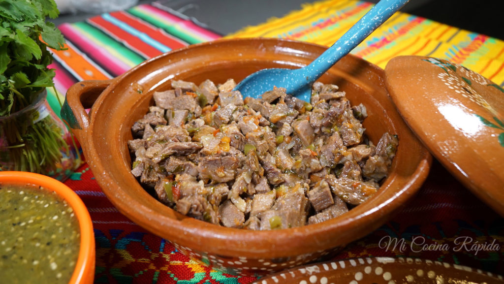 Tacos de Lengua de Res a la Mexicana Preparation 3