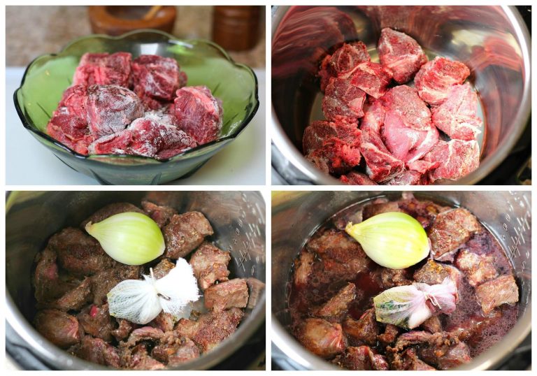 Red Wine Beef Stew Plated Preparation Step 1 