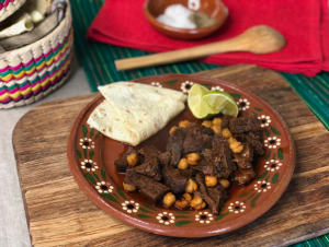 RED CHILE BEEF CHEEK WITH CHICKPEAS Plated
