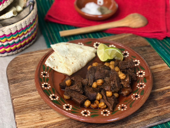 Red Chile Beef Cheek with Chickpeas