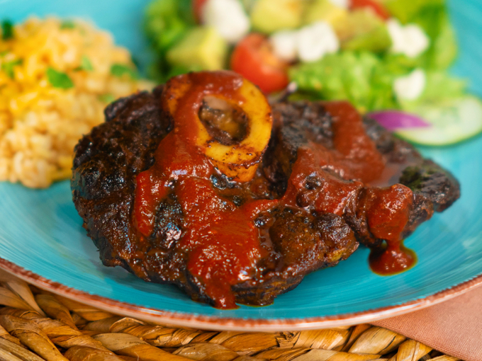 Red Chile Braised Beef Shanks