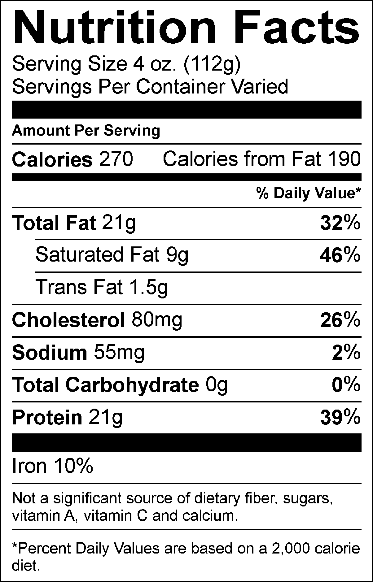 Beef USDA 23201 Master Nutrition File 06_19 Walmart Ribeye Steak Label