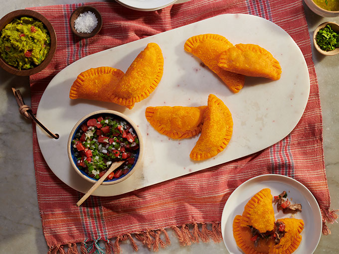 Colombian Empanadas with Beef and Aji Verde